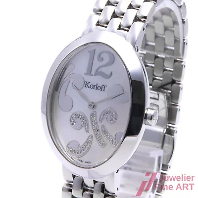 Watch Korloff Paris Bagnoire Quartz Ref. B1KBR Stainless Steel Diamonds 30.4mm  • $1071.23