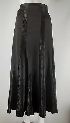 Eyyup Altas Collection Skirt Size 18 Xxl Black Midi Satin MADE HOLLAND • $29.99