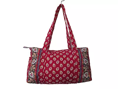 Vera Bradley Red Leaf Classic 15  Duffle Tote Weekender Carry All Bag EUC • $31.49