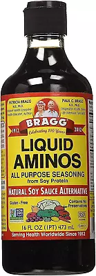 Bragg Gluten-Free Liquid Aminos Soy Protein Seasoning 16 Fl Oz Fast Free Shippi • $13