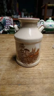 Vintage Ceramic Milk Churn Church Country Scene • £8