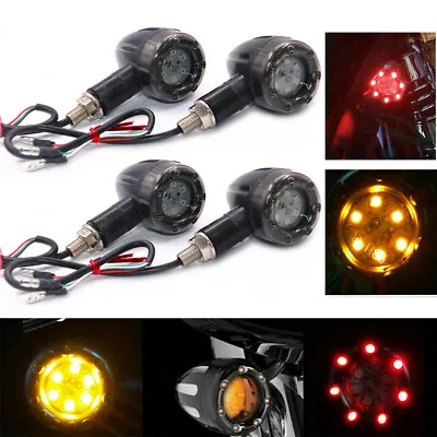 Motorcycle LED Bullet Red Brake Blinker Turn Signal Tail Light For Harley HONDA • $10.78