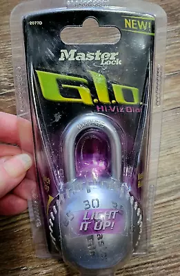 NEW MASTER LOCK GLO HI-WIZ DIAL GREEN COMBINATION LOCK Lights Up Locker • $20