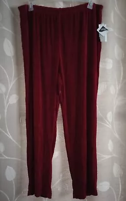 Vikki Vi Slinky Ribbed Stretch Knit Red Pants 2X Plus • $39