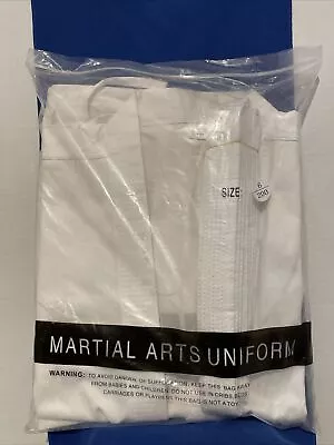 Martial Arts Uniform Quest Martial Arts White Gi Pants And Belt Size 6  200cm • $19.99