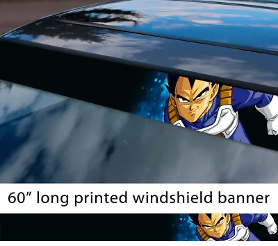 60  Vegeta Fallen Saiyan Goku Dragon Printed Windshield Vinyl Sticker Decal • $29.99