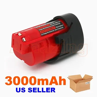 12V/3.0Ah For Milwaukee M12 12Volt LITHIUM Battery Pack 48-11-2420 48-11-2401 • $19.66