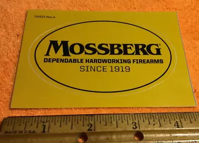 Mossberg Firearms Vinyl Peel N Stick Original Decal Sticker Shot Show 2023 • $3.85