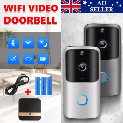 Wireless Door Bell Smart Video WiFi Intercom Ring Doorbell Security Cam Home Set • $51.85