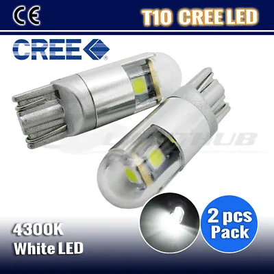 2x T10 CREE LED LIGHT INTERIOR WEDGE TAIL PARKER FESTOON SIDE NUMBER PLATE BLUB • $5.95