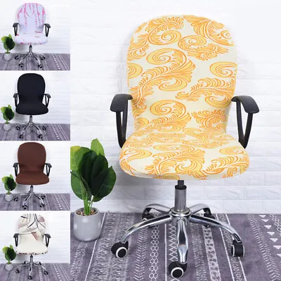 $8.79 • Buy Swivel Chair Cover Stretchable Removable Computer Office Washable Slipcover