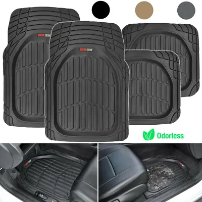$34.90 • Buy Motor Trend Max Tough Car Rubber Floor Mats Set All Weather Interior Protection