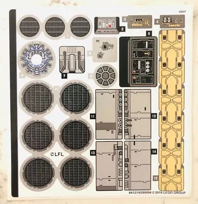 LEGO STICKER SHEET For 75257 Millennium Falcon New & Genuine • $16.99