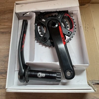 $169.99 • Buy SRAM Truvativ X9  BB30 Crankset 39/26 175mm MTB Black Red 2x10