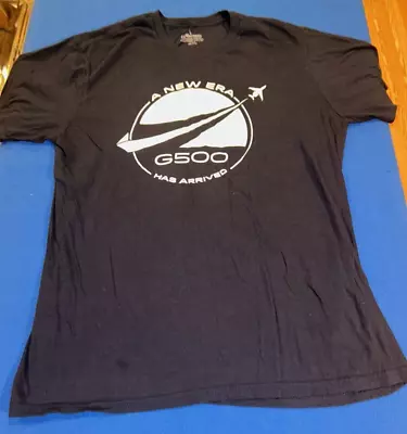 Gulfstream G500 T-Shirt New Era Has Arrived Navy Size L 2018 History Of G500 • $19.99