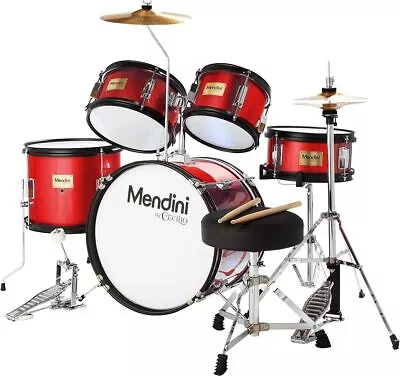 NEW Mendini By Cecilio Kids Drum Set 5 Piece - - Bright Red • $297.99