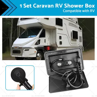 1 Set External Caravan RV Shower Box Kit Exterior Faucet For Camper Trailer Boat • $65