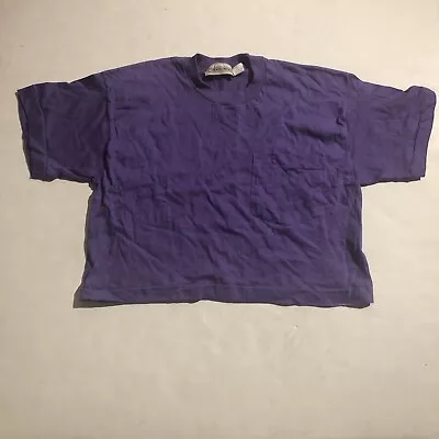 Vintage Headliners Cropped T Shirt Womens Medium - Single Stitch - Purple - EUC! • $8