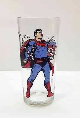 Pepsi Collector Series DC Comics Superman Drinking Glass Vintage 1975 (S) • $14.95