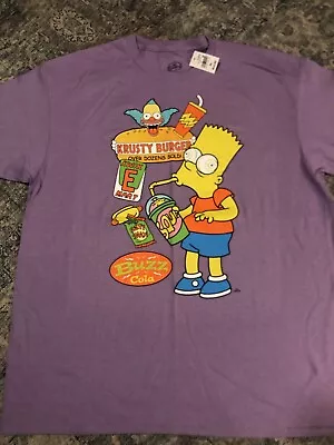 Bart Simpson Krusty Burger Kwik E Mart Buzz Cola T Shirt X-Large The Simpsons • $5