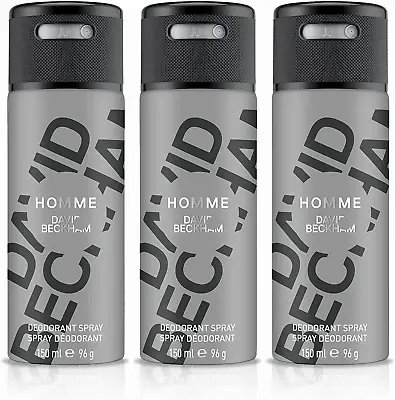 David Beckham Homme Body Spray Deodorant 150ml Pack Of 3 • £20.47