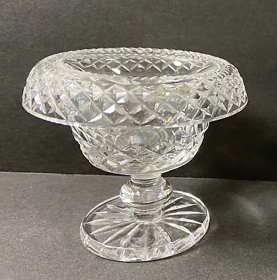 WATERFORD Crystal 3.5” Tall Mini Glass Turnover Footed Bowl Heritage Collection • $10