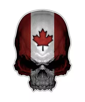 3 Pack Canadian Flag Skull Decal Sticker Canada Maple Leaf Toronto Ontario Leafs • $10.99