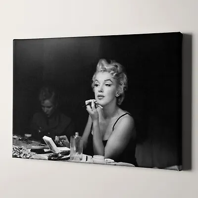 Marilyn Monroe Doing Her Makeup 1950s 1960s Girls Canvas Wall Art Print • $49