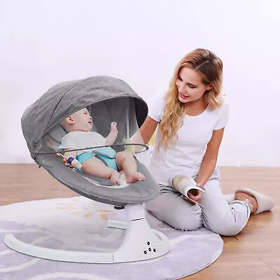 Electric Smart Baby Electric Rocking Chair Baby Swing Cradle W/ Bluetooth Music • £86.20