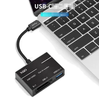 $25.19 • Buy Professional Type-C SD XQD Card Reader USB 3.0 Adapter USB Type C Hub High Speed