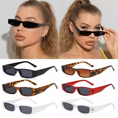$11.49 • Buy Small Rectangle Sunglasses Small Frame Retro Sun Glasses Narrow Sunglasses