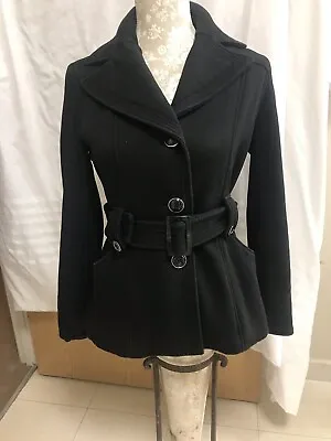 Ladies Black Kenneth Clark Short Belted Jacket Size S 8-10 Uk VGV • £8