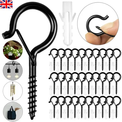 Screw-in Hooks Q-Hanger Hooks Screw Hook For Outdoor String Lights Safety Buckle • £15.19