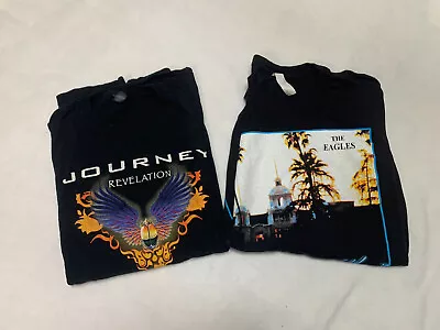 Lot Of 2 EAGLES & JOURNEY Band T's Short Sleeve Crew T-Shirt Men's XL • $19.99