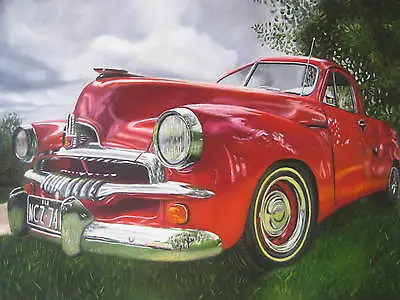  PRINT  VINTAGE Red Holden FJ  Australia ART Poster Car  Painting Poster • $25.97