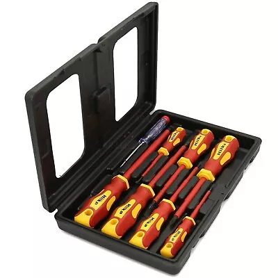 Hilka VDE Insulated Screwdriver & Mains Tester Set Slotted Phillips Cross • £16.69