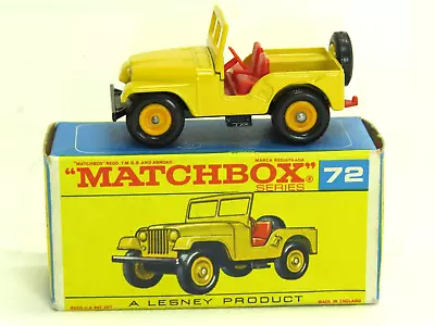 Lesney Matchbox #72 Standard Jeep With Original   F  Box • $35