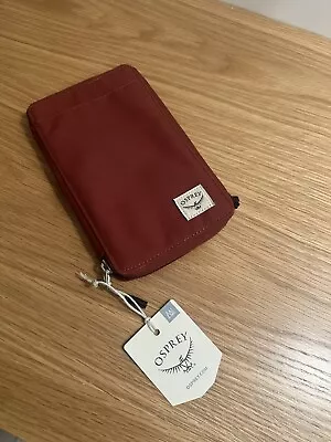 Osprey Arcane Zip Wallet Passport Travel Cash  Stone Wash Red • $40