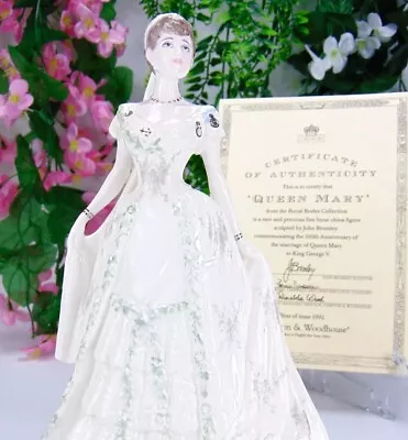 Coalport Figurine Queen Mary Royal Brides Limited Edition Certificate And Base • £84.99