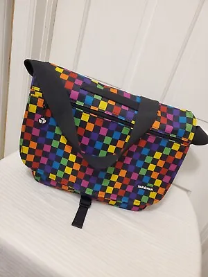 YAK PAK Colorblock Large Flap Close Messenger BAG Retro Fun Lightweight  • $32.99
