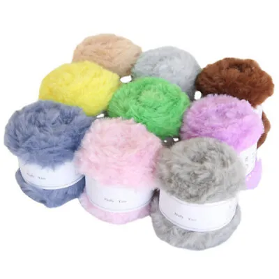 50g Mink Wool Yarn Hand-Knitted Needle Coarse Yarn Fur Wool Suede Faux Fur Yarn • $3.52
