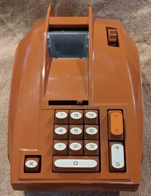 Vintage Sears 10-key Orange Electric Adding Machine Model 888 58801 • $20