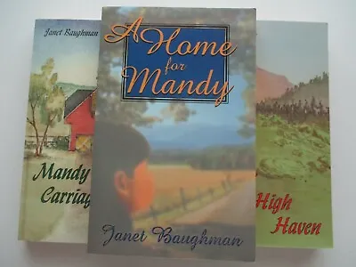 Christain Fiction Series Lot 3 Books A Home For Mandy Janet Baughman Signed • $3.99