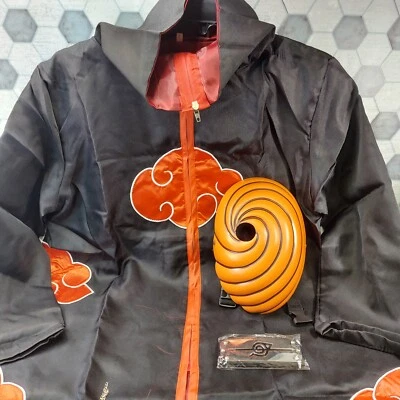 $30 • Buy Naruto Akatsuki Tobi Uchiha Obito Robe Cloak Coat And Mask