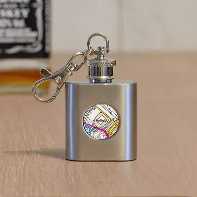 £14.99 • Buy Football Ground Stadium Map Hip Flask Keyring Fan Birthday Gift Travel Drink 1oz