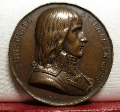 1798 41mm NAPOLEON Egypt Battle Of The Pyramids FRENCH BRONZE ART MEDAL Bovy • £197.94