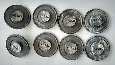 8 Vintage Garden Gate Fence Metal Sears Emblems Industrial Architectural Décor • $47.43