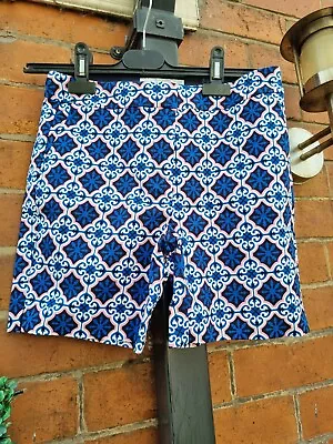 Boden Richmond Shorts Size 6  Richmond Blue Tile Shorts-G1  • $21.12