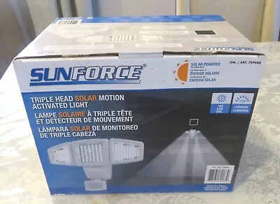 SunForce Triple Head Solar Motion Activated Light 180 LED 1200 Lumens NEW • $30