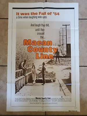 Macon County Line One Sheet Movie Poster 27x41 Folded Alan Vint Cheryl Waters • $9.95